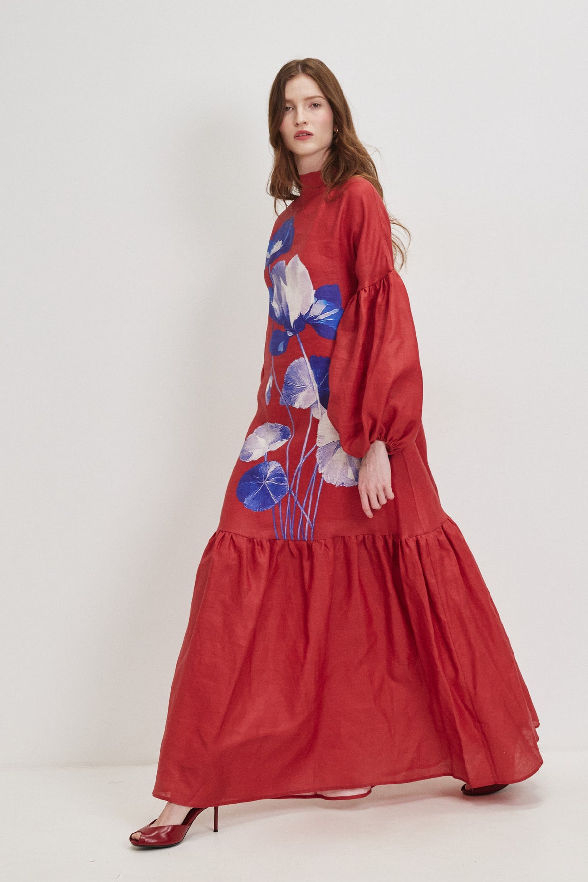 Shani Cyclamen Linen Maxi Dress
