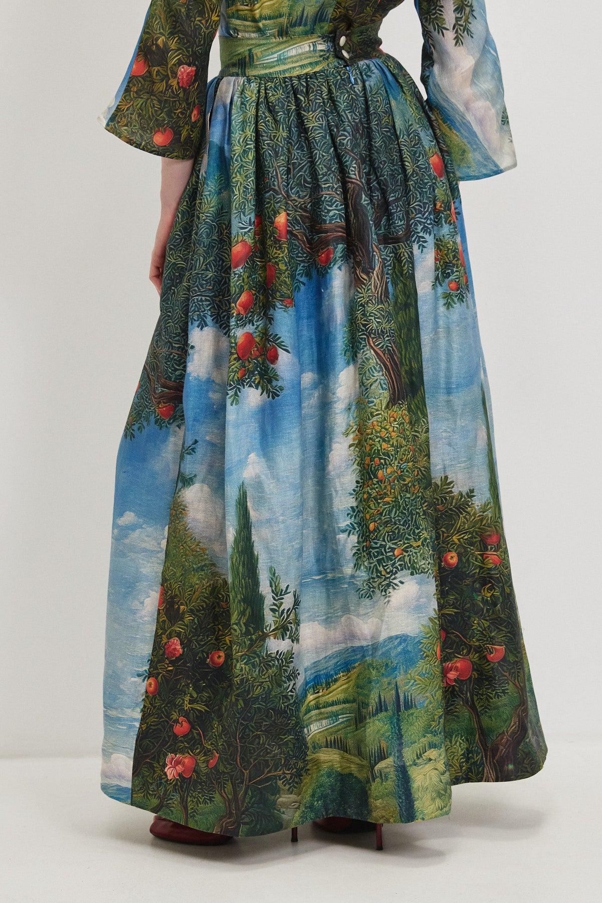 Jerusalem Hills Linen Maxi Skirt
