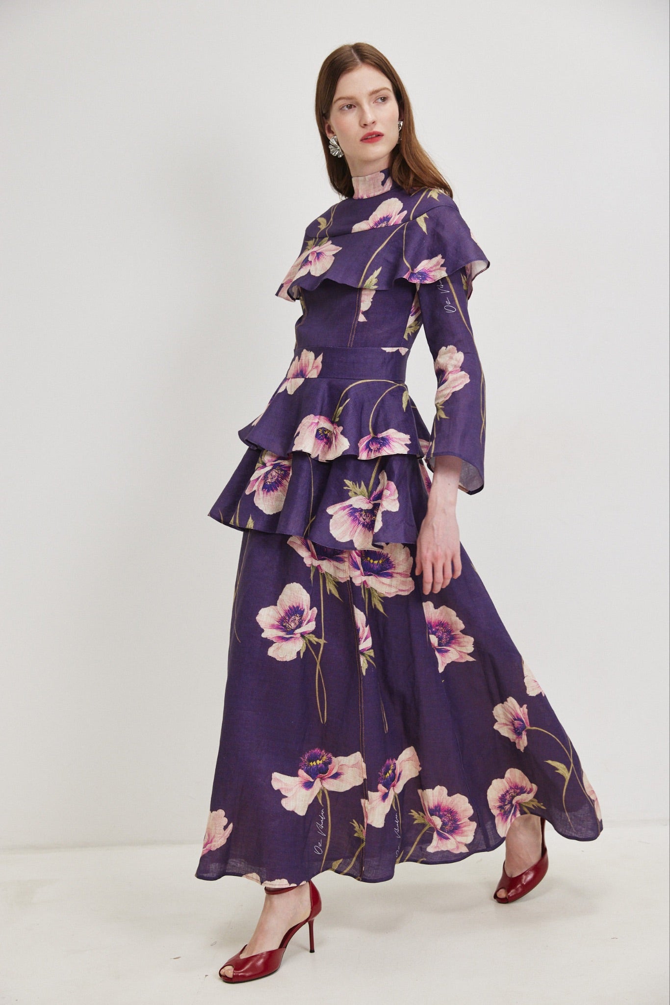 Argaman Linen Maxi Dress